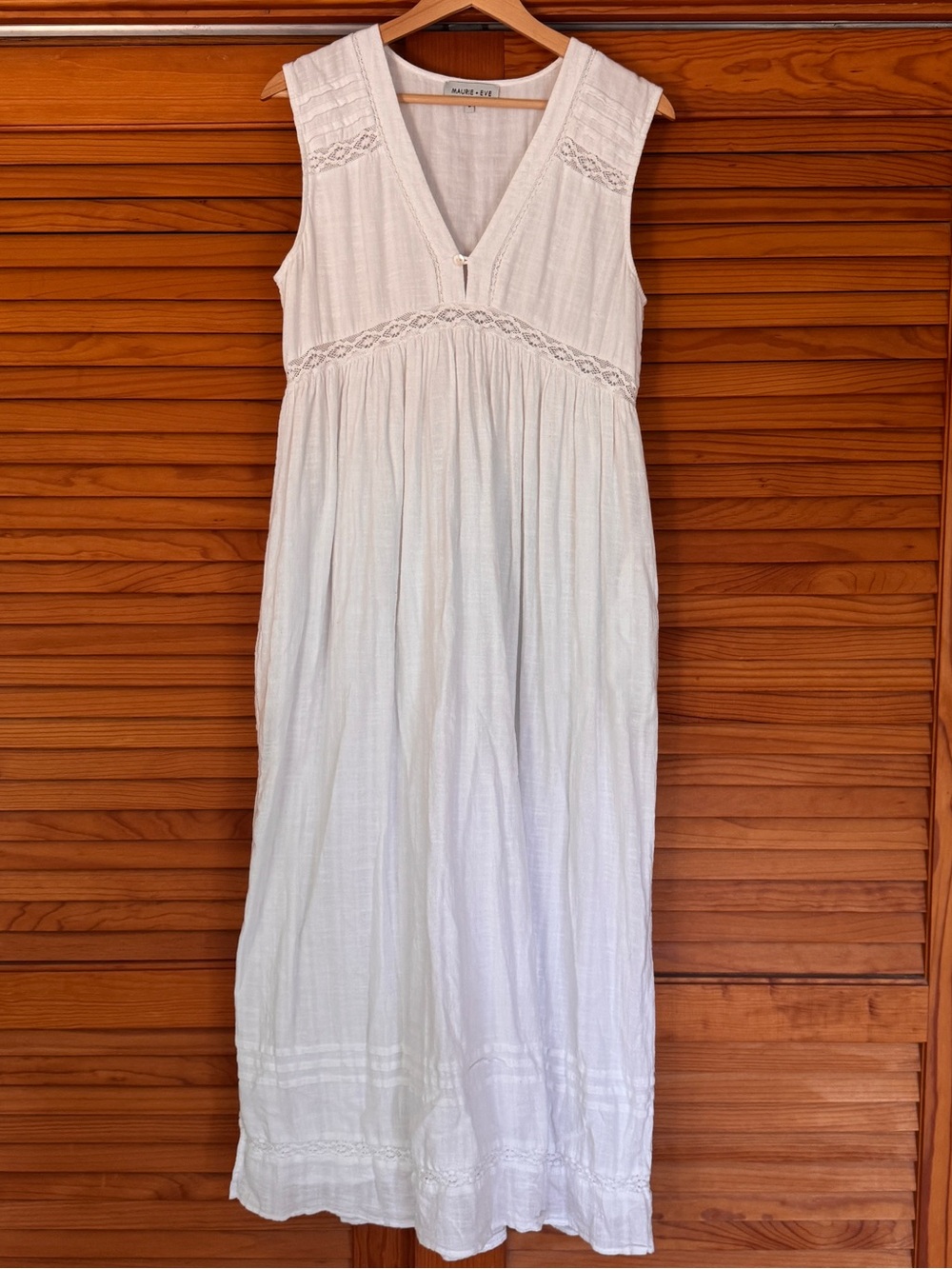Maurie + Eve White Cotton Maxi Dress